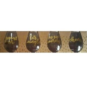 Macy’s Stemless Wine Glasses Set of 4